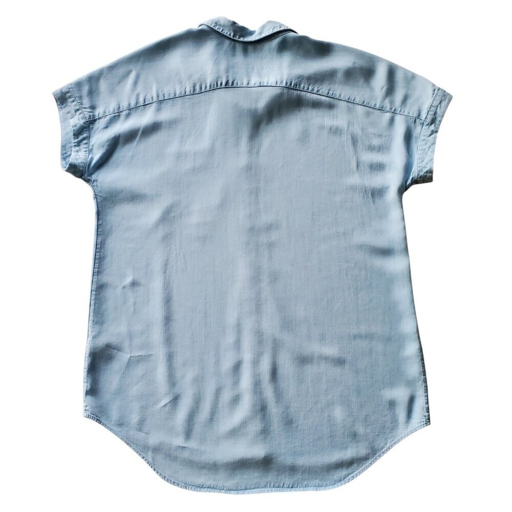Soft Surroundings Je Veux 100% Lyocell Shirt Light Chambray Size S - Picture 9 of 16